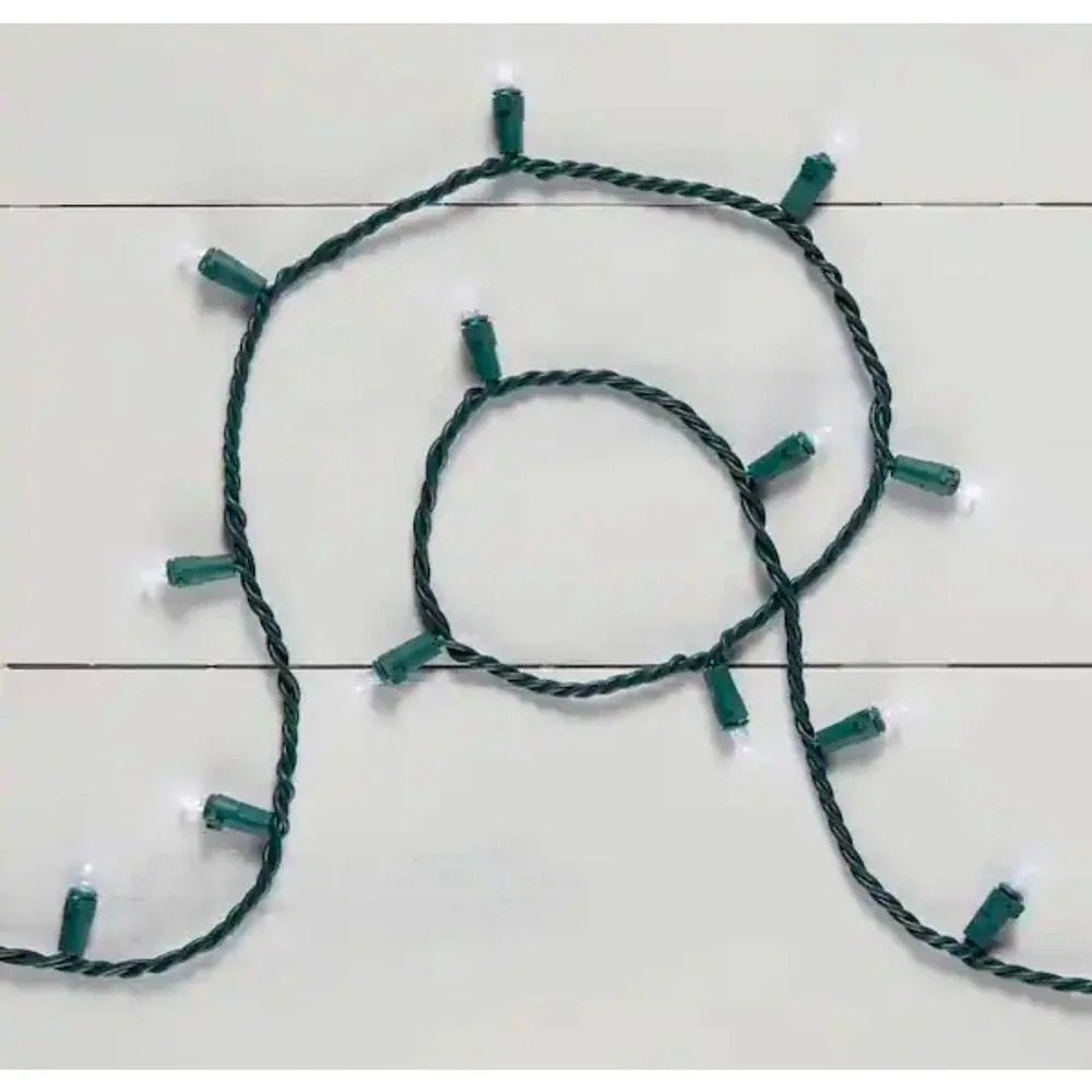 Home Accents Holiday 200 Cool White Dome LED Lights 58 ft Green Wire In/Outdoor‎